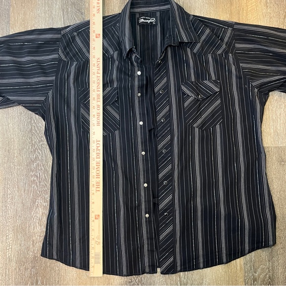 Wrangler Black and White Striped Casual Shirt - Picture 4 of 7
